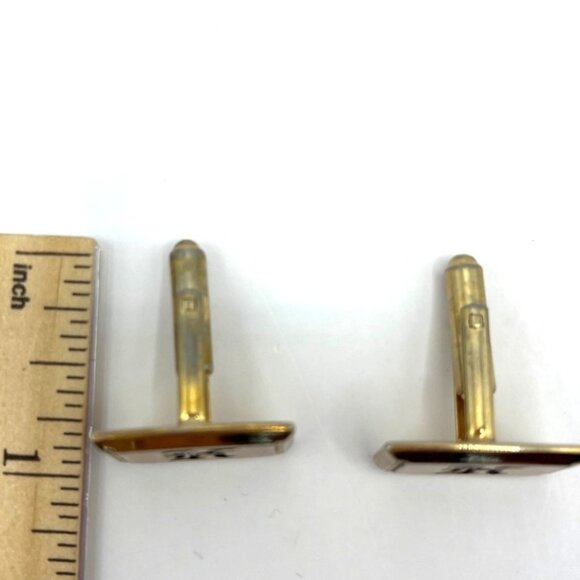 Vintage Gold-Tone Monogrammed K Cufflinks A27 - Picture 3 of 4
